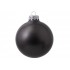 Стеклянный елочный шар Christmas bauble, черный металлик, с серебристым колпачком в черной коробке