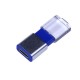 USB-флешка промо на 16 Гб прямоугольной формы, выдвижной механизм, синий
