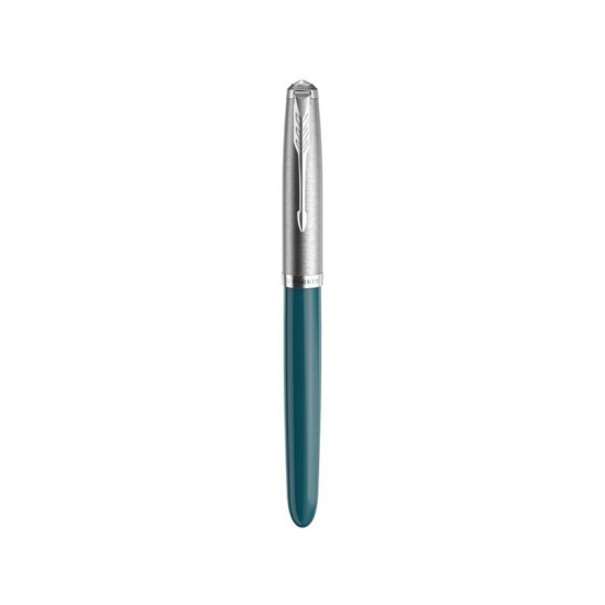 Перьевая ручка Parker 51 CORE TEAL BLUE CT, перо: F, цвет чернил: black, в подарочной упаковке.