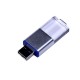 USB-флешка промо на 16 Гб прямоугольной формы, выдвижной механизм, синий