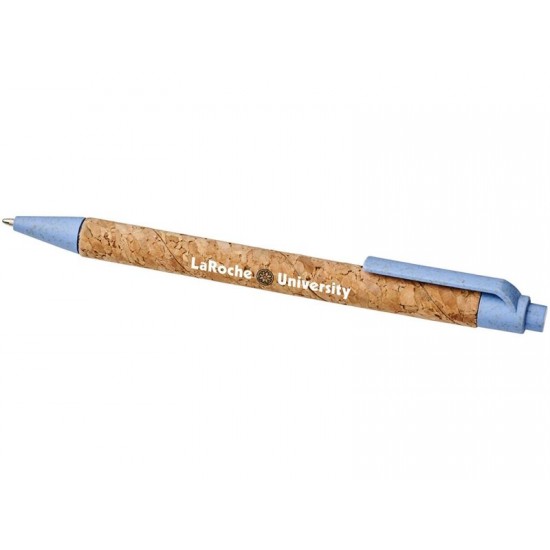 Шариковая ручка Midar из пробки и пшеничной соломы, cиний