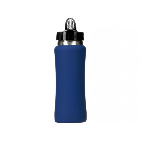 Бутылка для воды Bottle C1, сталь, soft touch, 600 мл, темно-синий