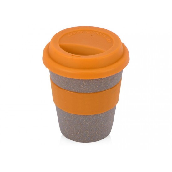 Стакан с силиконовой крышкой Café, оранжевый