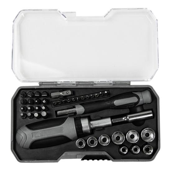 Набор инструментов Tools  Workhard, 40 инструментов,  черный, в пластиковом футляре Набор инструментов Tools  Workhard, 40 инструментов,  черный, в пластиковом футляре