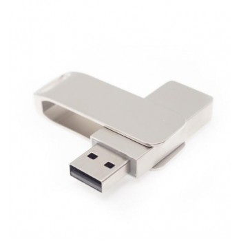Флеш накопитель Bergamo, USB 2.0 16GB, металл, серебро