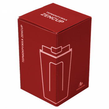 Термокружка Zencup вакуумная, стальная, 380 мл, красная