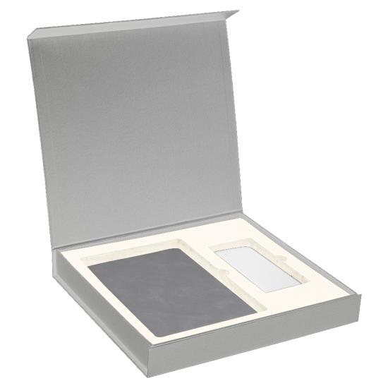 Набор подарочный Solution Prestige Duo (Ежедневник Flexy Luba, Внешний аккумулятор «Universal»), серый