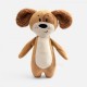 Мягкая игрушка Beastie Toys, собачка с белым шарфом