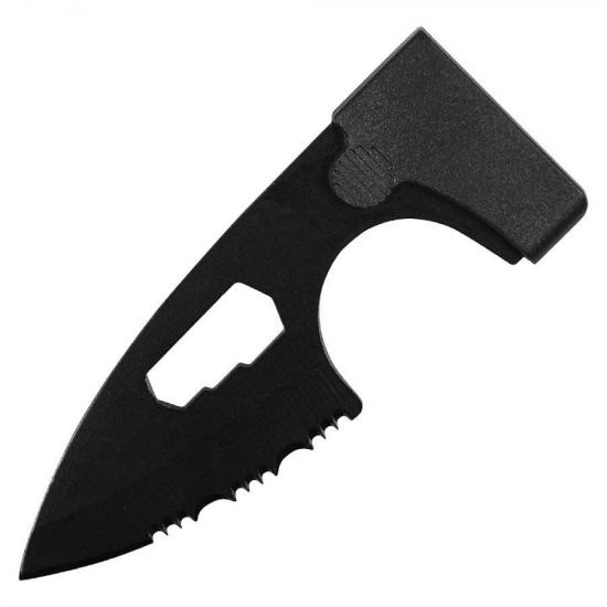 Карточка Tools leeds, 9 функций, инструменты из нержавеющей стали, корпус из полупрозрачного черного  пластика Карточка Tools leeds, 9 функций, инструменты из нержавеющей стали, корпус из полупрозрачного черного  пластика