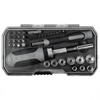 Набор инструментов Tools  Workhard, 40 инструментов,  черный, в пластиковом футляре