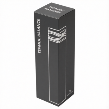 Термос Balance вакуумный стальной, 500 мл, пластиковая крышка, темно-серый, матовый