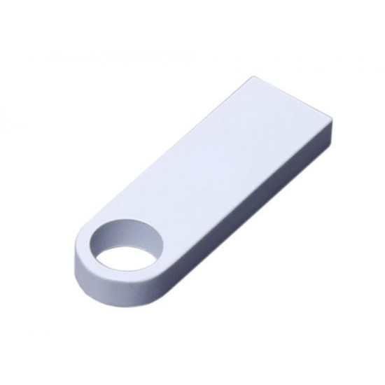 USB 2.0-флешка на 64 Гб с мини чипом и круглым отверстием, белый USB 2.0-флешка на 64 Гб с мини чипом и круглым отверстием, белый