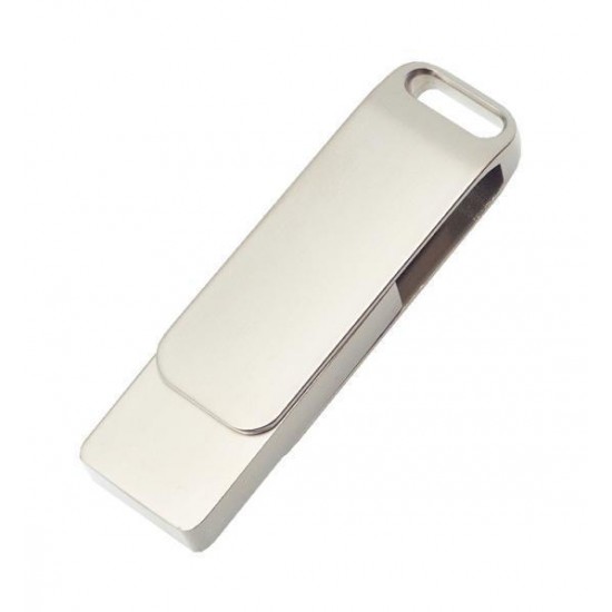 Флеш накопитель Bergamo, USB 2.0 16GB, металл, серебро