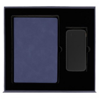 Набор подарочный Solution Prestige Duo (Ежедневник Flexy Luba, Внешний аккумулятор «Universal»), синий