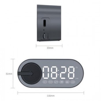 Колонка беспроводная MyTone  Sound Clock c часами, черная Колонка беспроводная MyTone  Sound Clock c часами, черная