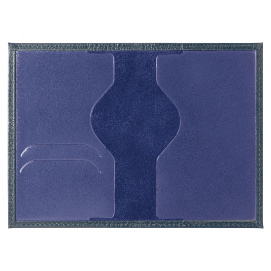 Обложка для автодокументов Leather Sky Flotter Sun из натуральной кожи, темно-синяя 4142С