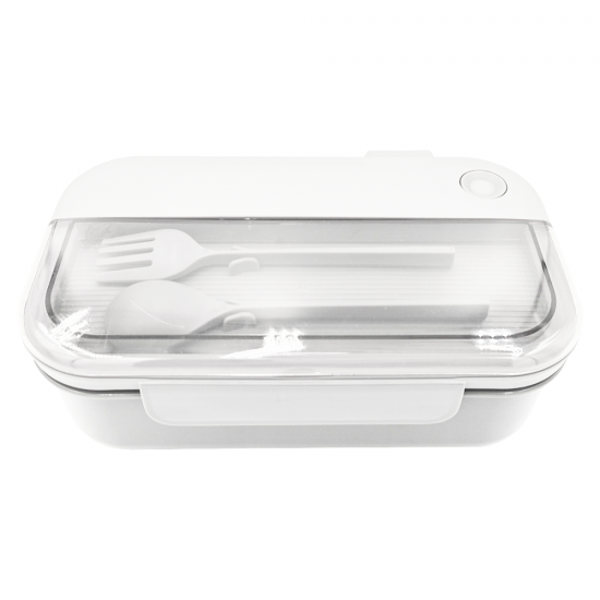 Герметичный контейнер для еды (ланч бокс)  BON VOYAGE, пластиковый, белый, 1100 мл. Герметичный контейнер для еды (ланч бокс)  BON VOYAGE, пластиковый, белый, 1100 мл.