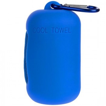 Охлаждающее полотенце Narvik в силиконовом чехле, синее Охлаждающее полотенце Narvik в силиконовом чехле, синее