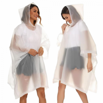 Дождевик пончо Budget туристический один размер, белый Дождевик пончо Budget туристический один размер, белый