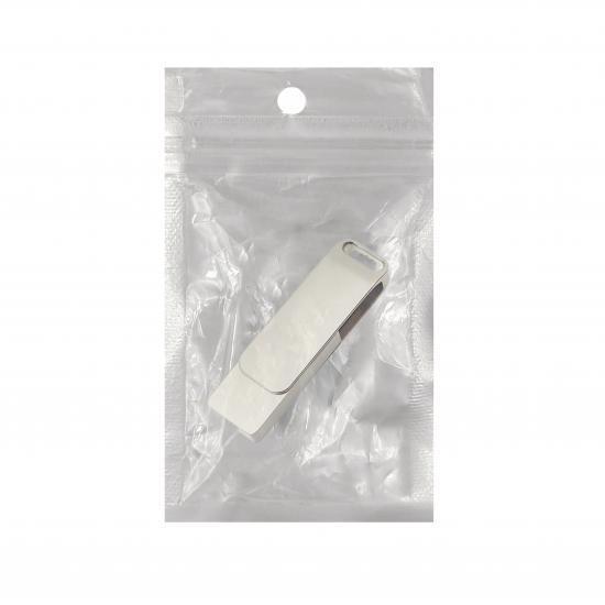 Флеш накопитель Bergamo, USB 2.0 16GB, металл, серебро