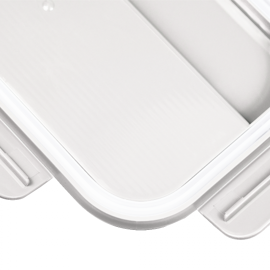 Герметичный контейнер для еды (ланч бокс)  BON VOYAGE, пластиковый, бело-серый, 1100 мл. Герметичный контейнер для еды (ланч бокс)  BON VOYAGE, пластиковый, бело-серый, 1100 мл.