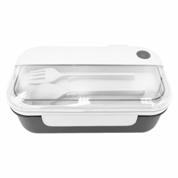Герметичный контейнер для еды (ланч бокс)  BON VOYAGE, пластиковый, бело-серый, 1100 мл. Герметичный контейнер для еды (ланч бокс)  BON VOYAGE, пластиковый, бело-серый, 1100 мл.