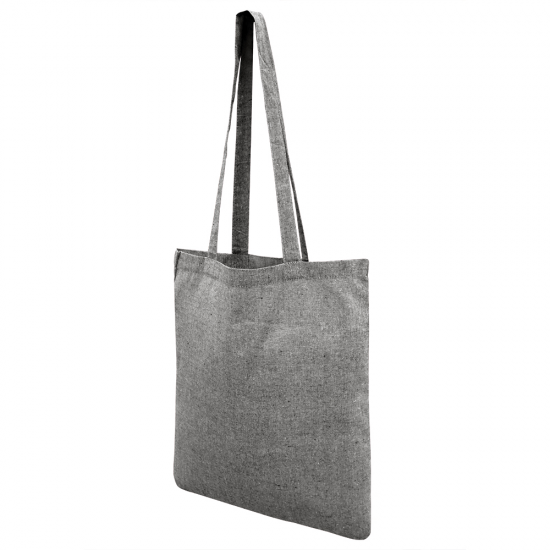Сумка из переработанного хлопка Caravan Recycled Melange 140, плотность 140 г/м2, серая Сумка из переработанного хлопка Caravan Recycled Melange 140, плотность 140 г/м2, серая