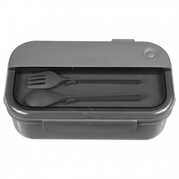 Герметичный контейнер для еды (ланч бокс)  BON VOYAGE, пластиковый, серый, 1100 мл. Герметичный контейнер для еды (ланч бокс)  BON VOYAGE, пластиковый, серый, 1100 мл.