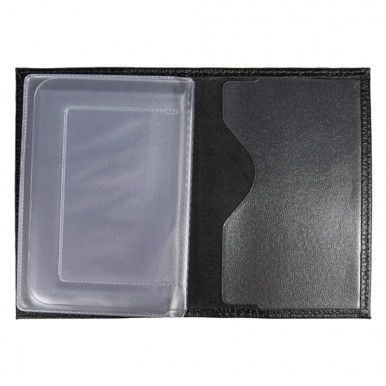 Обложка для автодокументов Leather Sky Flotter Sun из натуральной кожи, темно-серая 402С