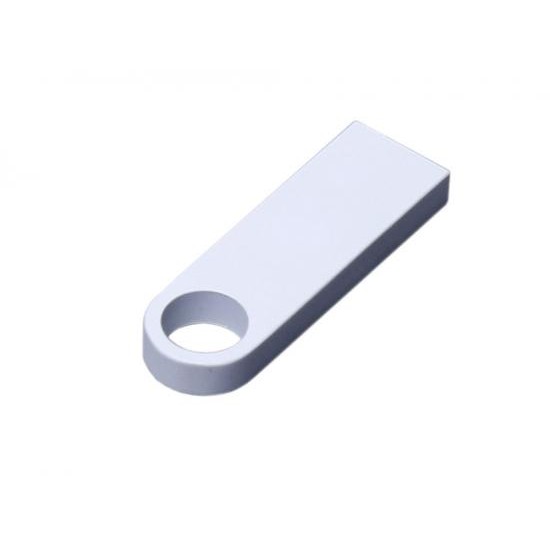 USB 2.0-флешка на 32 Гб с мини чипом и круглым отверстием, белый USB 2.0-флешка на 32 Гб с мини чипом и круглым отверстием, белый