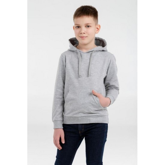 Толстовка с капюшоном детская Kirenga Kids, серый меланж