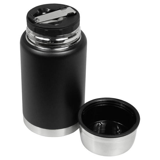 Термос для еды Tonsberg, 620 мл, металлический, черный, матовый