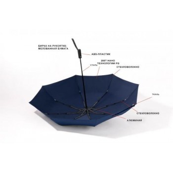 Зонт складной автоматический Forest Windsor, диаметр 136 см,  8 панелей,  в подарочной коробке, черный