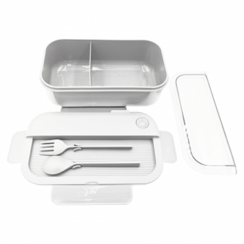 Герметичный контейнер для еды (ланч бокс)  BON VOYAGE, пластиковый, белый, 1100 мл. Герметичный контейнер для еды (ланч бокс)  BON VOYAGE, пластиковый, белый, 1100 мл.