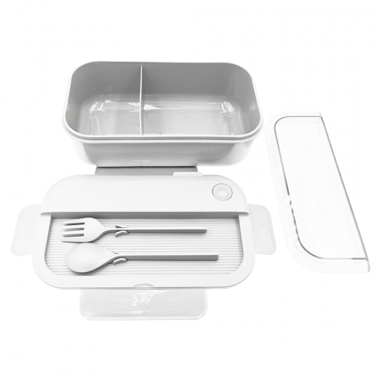 Герметичный контейнер для еды (ланч бокс)  BON VOYAGE, пластиковый, белый, 1100 мл. Герметичный контейнер для еды (ланч бокс)  BON VOYAGE, пластиковый, белый, 1100 мл.