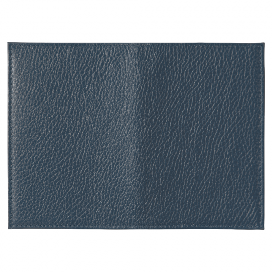 Обложка для автодокументов Leather Sky Flotter Sun из натуральной кожи, темно-синяя