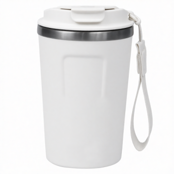 Термокружка Zencup вакуумная, стальная, 380 мл, белая