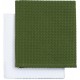 Набор кухонных полотенец Good Wipe, белый с зеленым Набор кухонных полотенец Good Wipe, белый с зеленым