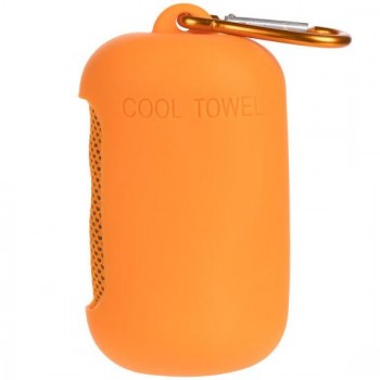 Охлаждающее полотенце Narvik в силиконовом чехле, оранжевое Охлаждающее полотенце Narvik в силиконовом чехле, оранжевое