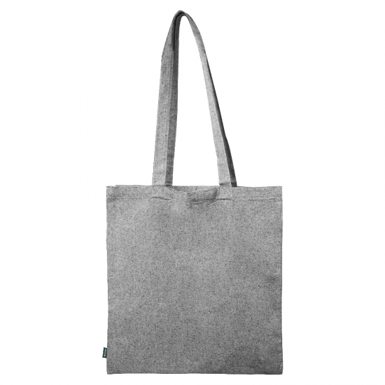 Сумка из переработанного хлопка Caravan Recycled Melange 140, плотность 140 г/м2, серая Сумка из переработанного хлопка Caravan Recycled Melange 140, плотность 140 г/м2, серая