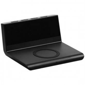 Станция беспроводной зарядки с часами Electron, ver. 2, черная Станция беспроводной зарядки с часами Electron, ver. 2, черная