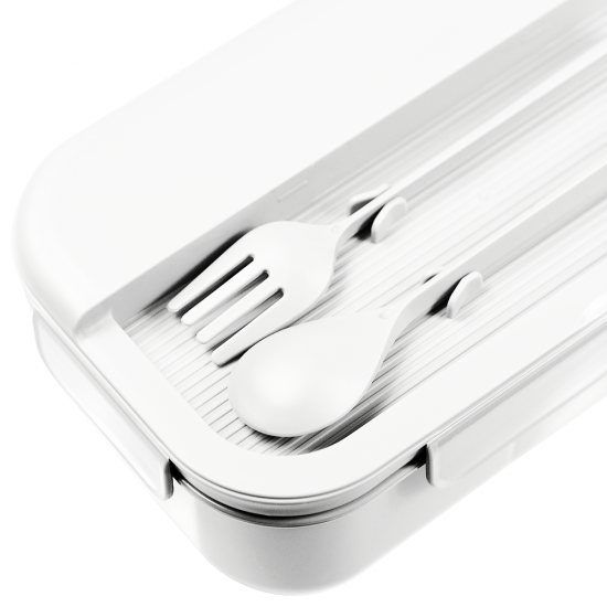 Герметичный контейнер для еды (ланч бокс)  BON VOYAGE, пластиковый, белый-оранжевый, 1100 мл. Герметичный контейнер для еды (ланч бокс)  BON VOYAGE, пластиковый, белый-оранжевый, 1100 мл.