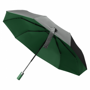 Зонт складной автоматический Forest Dolphin Bicolour диаметр 117 см, серо-зеленый