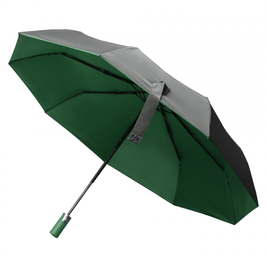 Зонт складной автоматический Forest Dolphin Bicolour диаметр 117 см, серо-зеленый