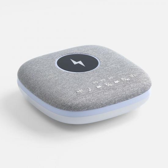 Bluetooth колонка с беспроводной зарядкой и подсветкой Terrafonic, серая Bluetooth колонка с беспроводной зарядкой и подсветкой Terrafonic, серая