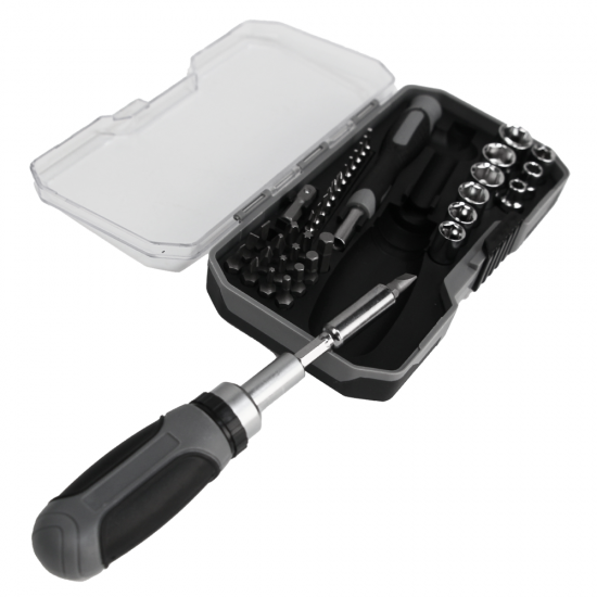 Набор инструментов Tools  Workhard, 40 инструментов,  черный, в пластиковом футляре Набор инструментов Tools  Workhard, 40 инструментов,  черный, в пластиковом футляре