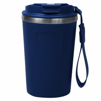 Термокружка Zencup вакуумная, стальная, 380 мл, темно-синяя