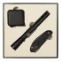 Набор подарочный Solution Superior Trio (Фонарь телескопический Tools Flashlight, рулетка Tools Master, 3 метра, нож складной многофункциональный Tools Driver, 7 в 1) черный