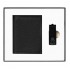 Набор подарочный Solution Superior Duo (флешка USB 2.0 Twister 16GB, пластик Софт Тач/металл, черный/черный, футляр для кредитных карт Leather Land)