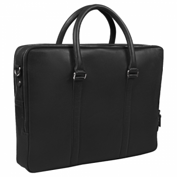 Портфель для ноутбука Vancouver Leather из натуральной кожи, черный
